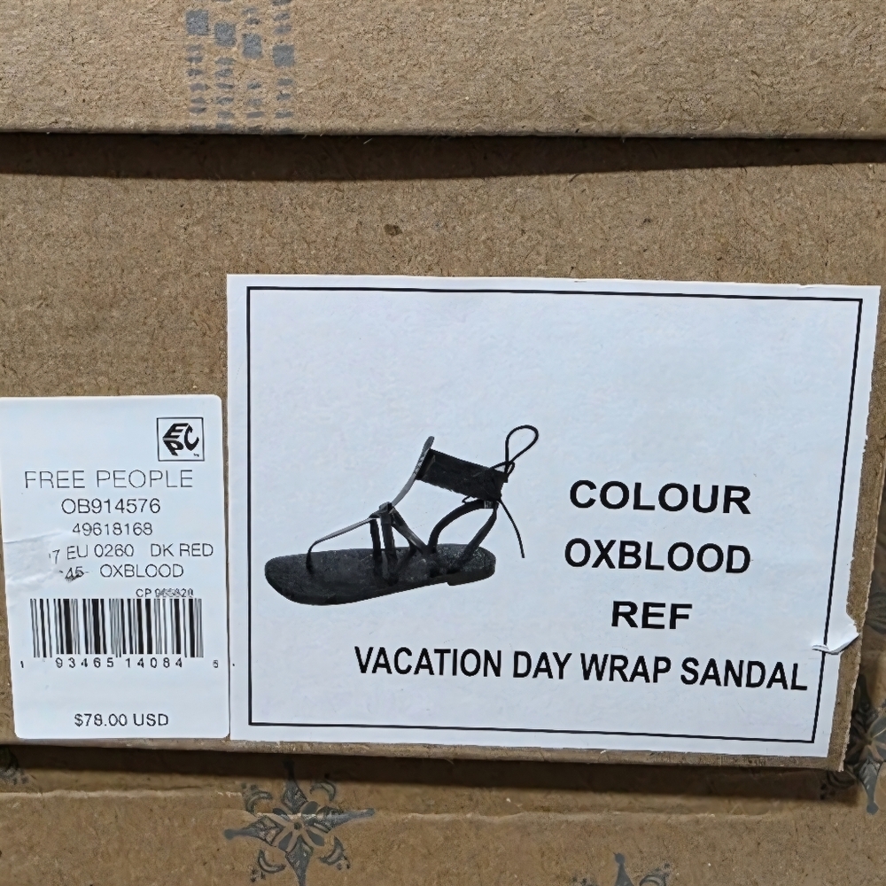 Free People Vacation Day Wrap Sandals Vegetable Dyed Leather Women's - Picture 6 of 6